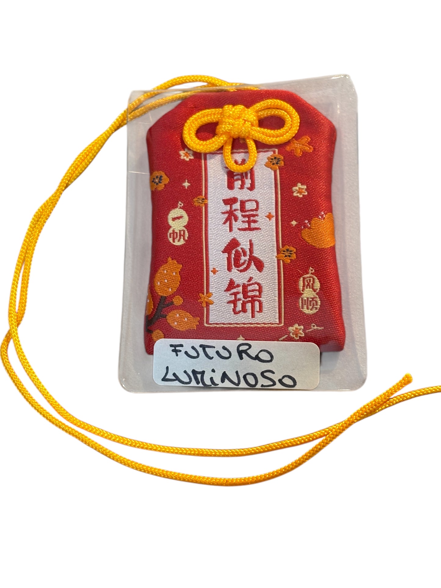 Omamori rosso e giallo  “FUTURO LUMINOSO”