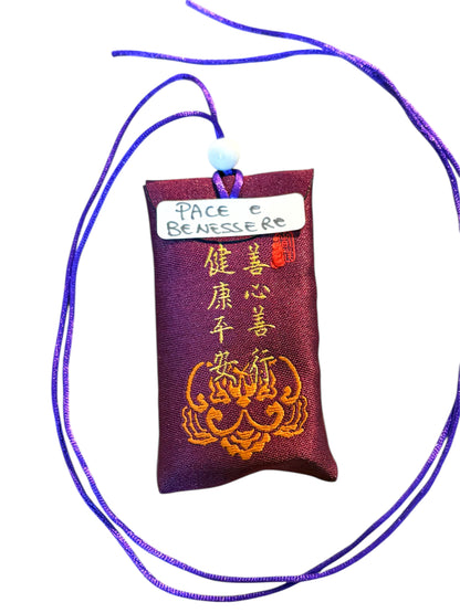 Omamori speciale viola “PACE E BENESSERE”