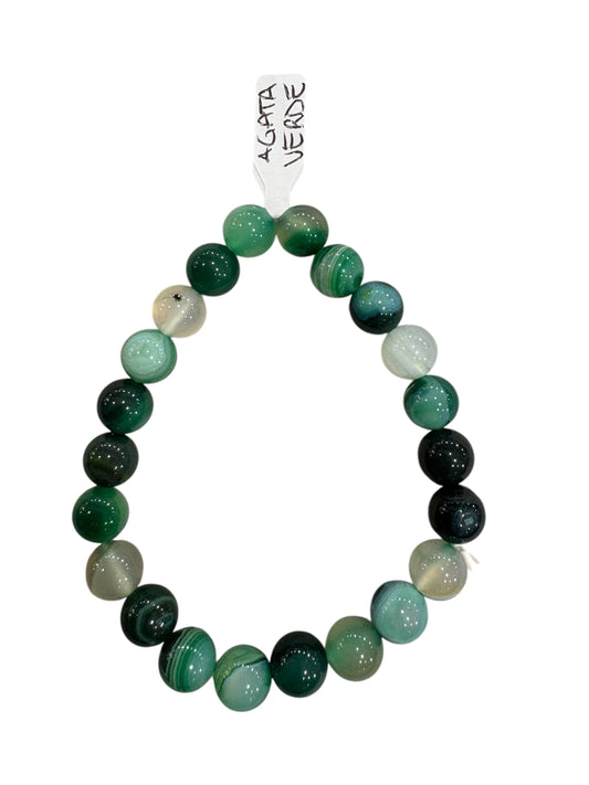 Agata Verde - Bracciale 8 mm