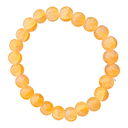 Bracciale sfere 8mm - QUARZO CITRINO