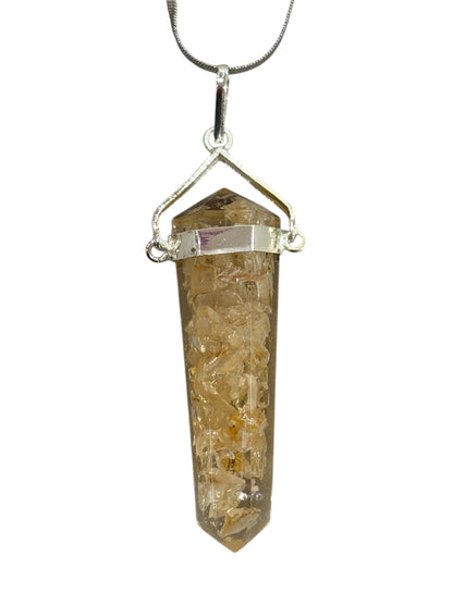 Collana Orgonite di Quarzo Citrino a punta