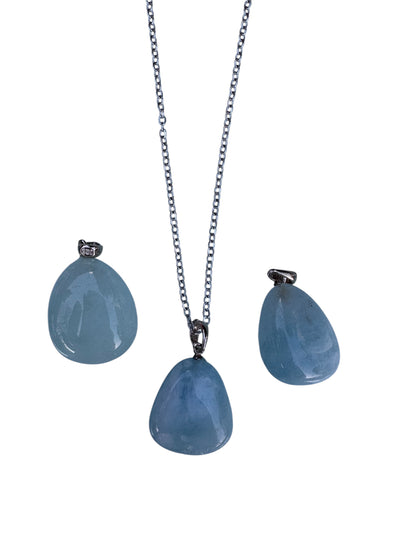 Acquamarina ciondolo in argento 925