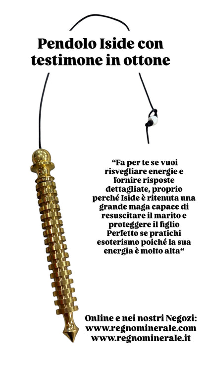 Pendolo Iside con testimone in ottone