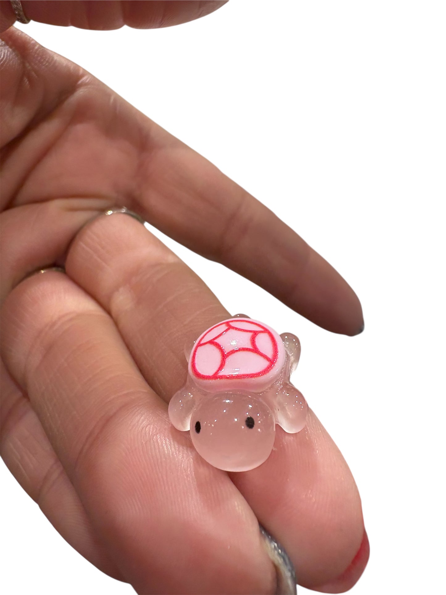 Tartaruga piccola ROSA  2cm (si illumina al buio)