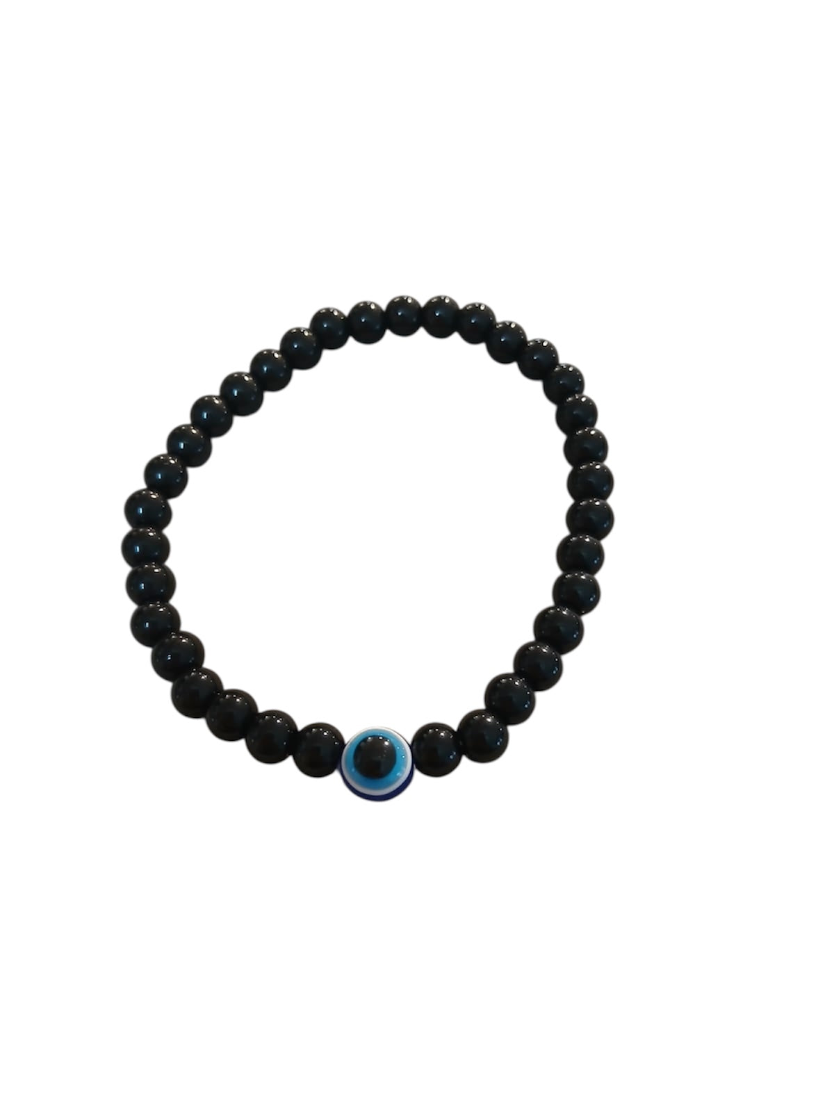 Bracciale Ossidiana Nera con Occhio di Allah “PROTEZIONE”