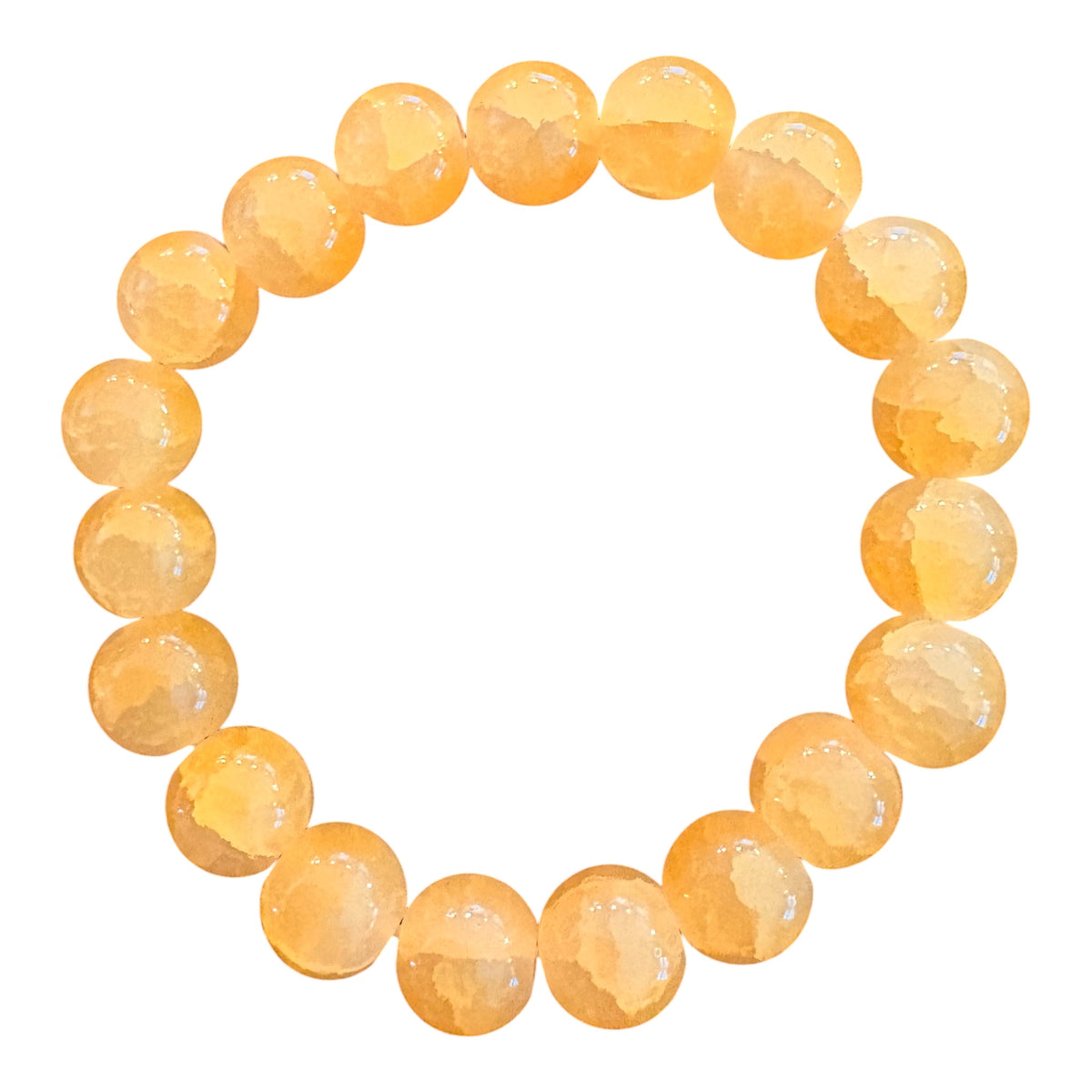 Bracciale sfere 10mm - QUARZO CITRINO