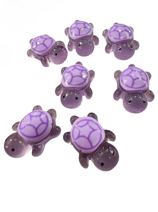 Tartaruga piccola Viola scuro 2cm (si illumina al buio)