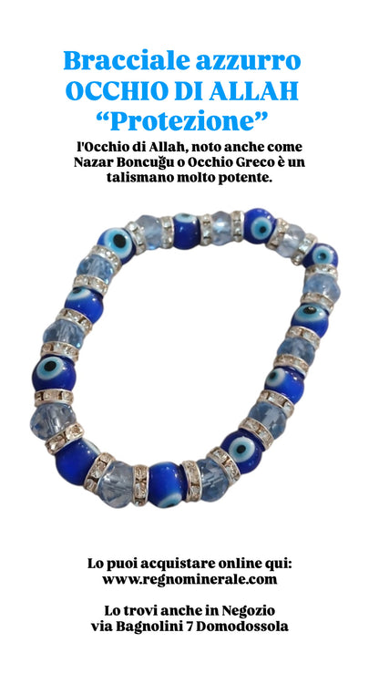 Bracciale azzurro OCCHIO DI ALLAH “Protezione”