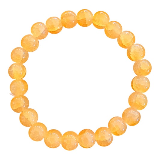 Bracciale sfere 8mm - QUARZO CITRINO