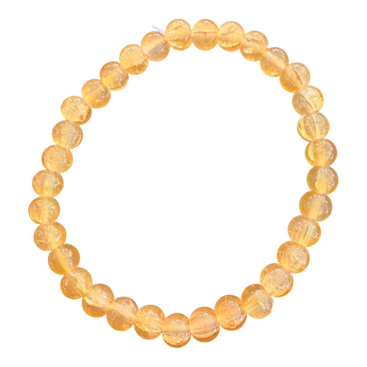 Bracciale sfere 6mm - QUARZO CITRINO