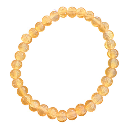 Bracciale sfere 6mm - QUARZO CITRINO