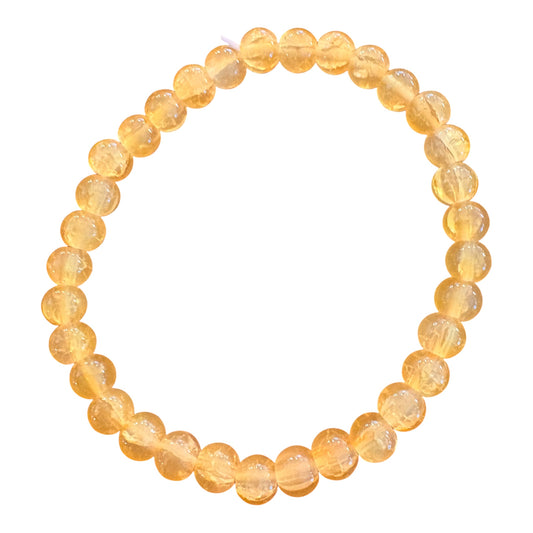 Bracciale sfere 6mm - QUARZO CITRINO