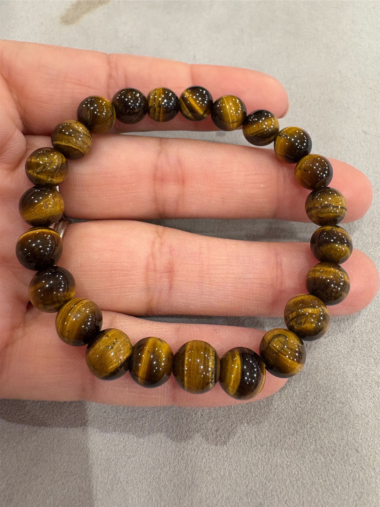 OCCHIO DI TIGRE - Bracciale sfera 8 mm