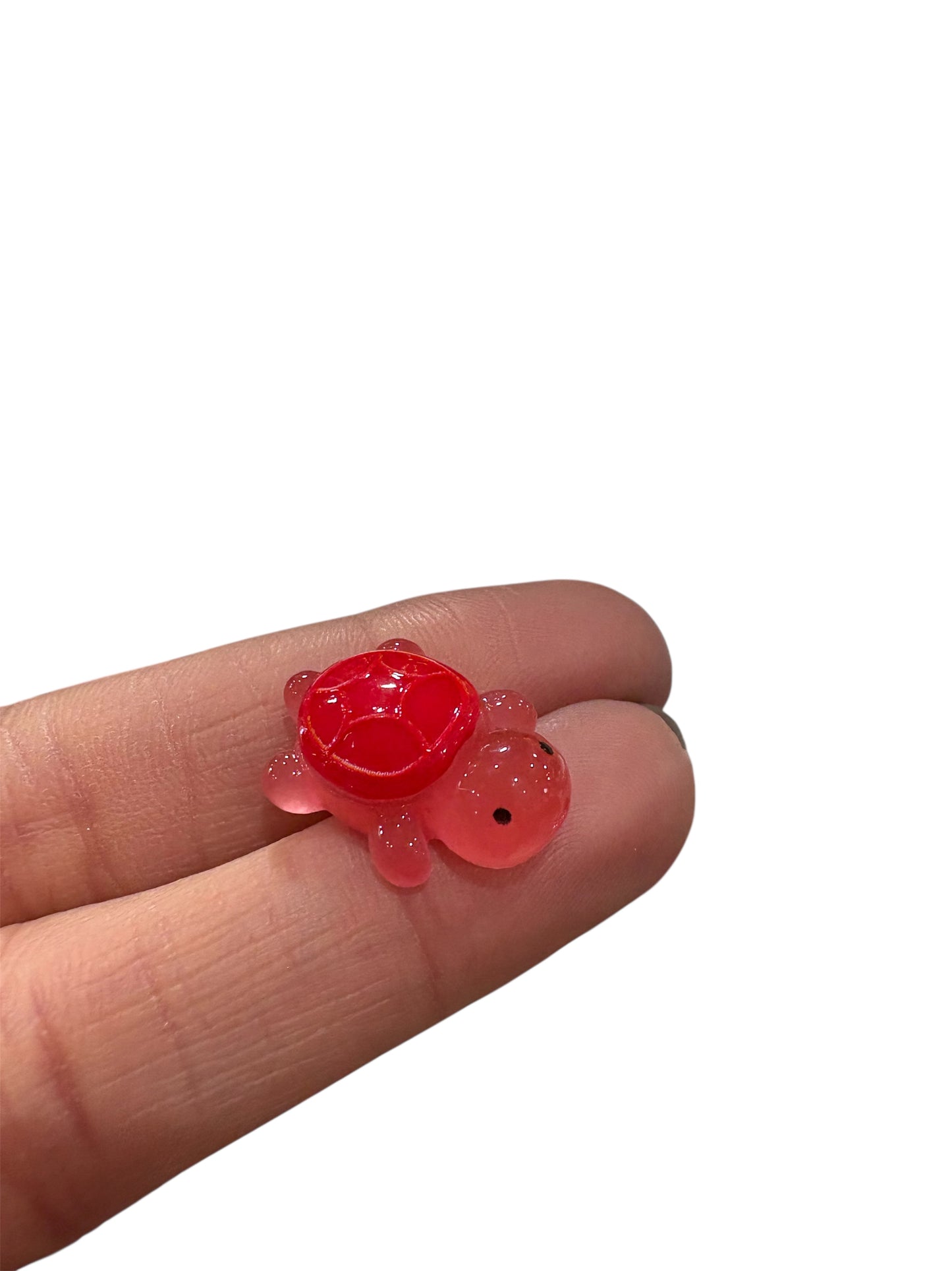 Tartaruga piccola ROSSA  2cm (si illumina al buio)