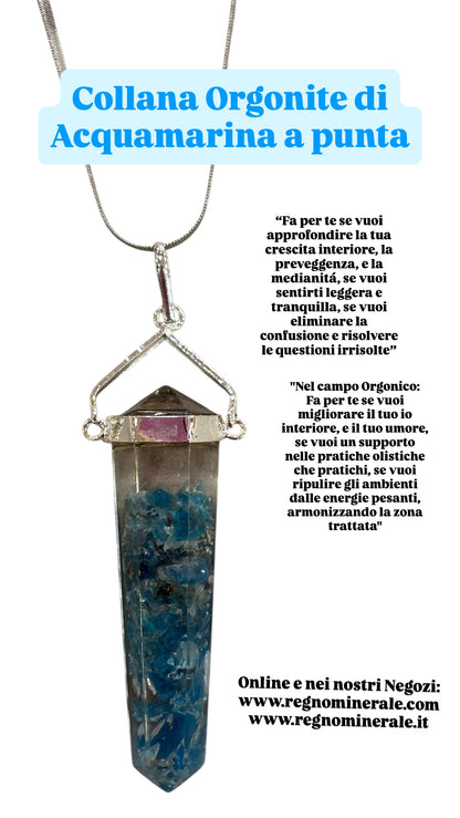Collana Orgonite di
Acquamarina a punta