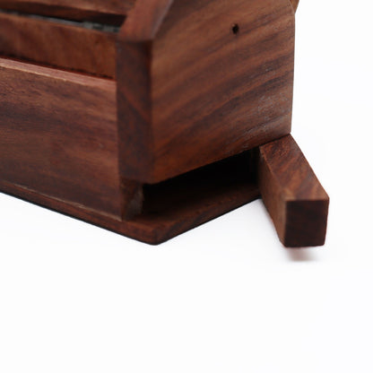 Porta Incenso / Brucia Incenso / Cono - Box in legno con contenitore *BUDDHA*
