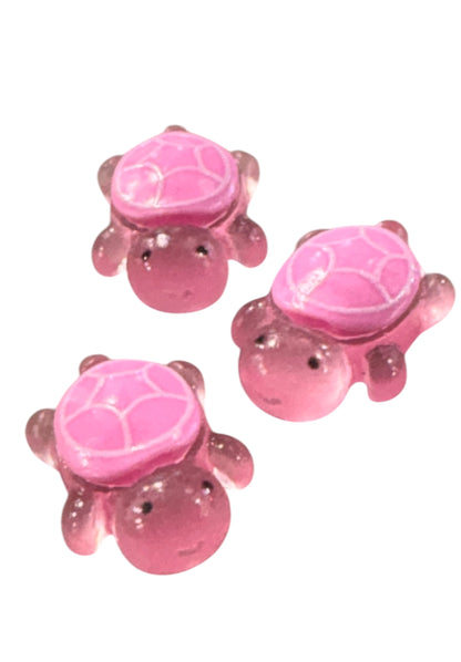 Tartaruga piccola Rosa 2cm (si illumina al buio)