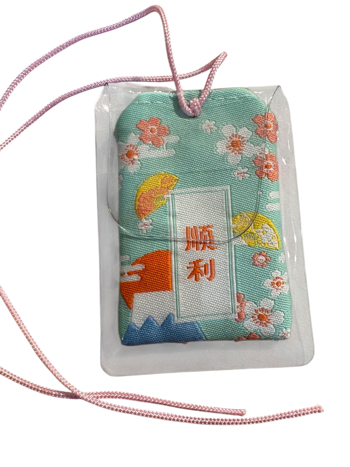 Omamori verde acqua “TI AUGURO IL MEGLIO”
