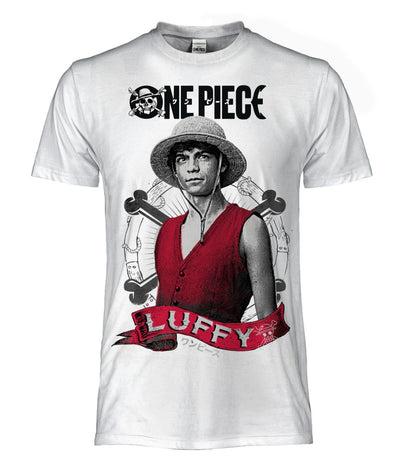 T-shirt LUFFY di One piece -  modello bianca di netflix