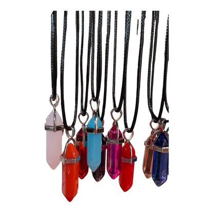 Collana Punto di Cristallo – Prisma Esagonale Multicolor
