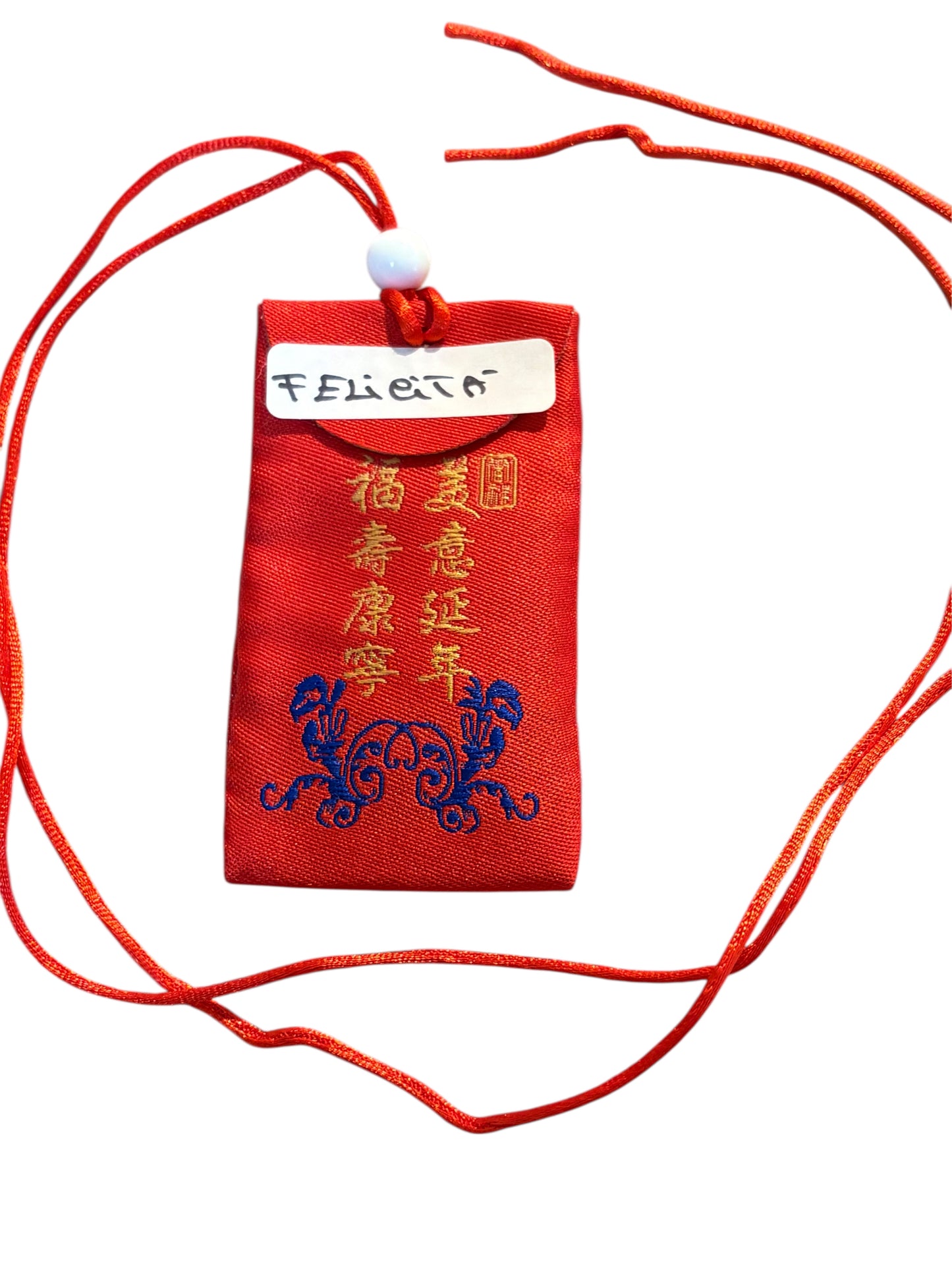 Omamori speciale rosso  “FELICITA’”