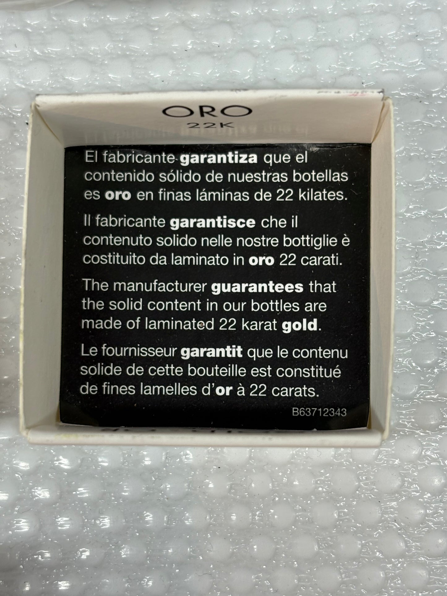 Boccetta con Oro 22K