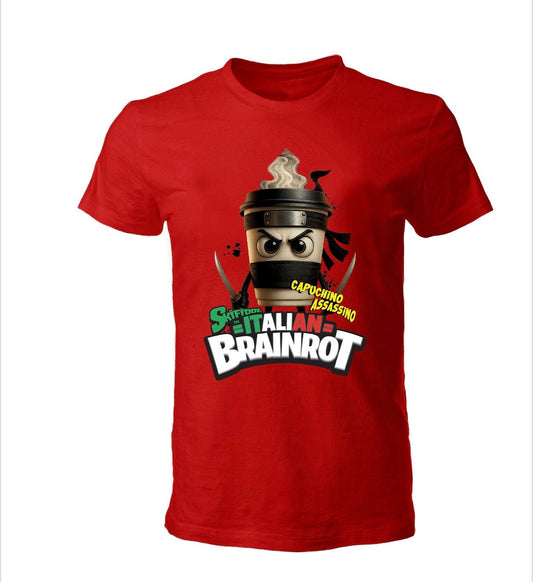 T-shirt italian BRAINROT - Capuchino Assassino - Bimbi