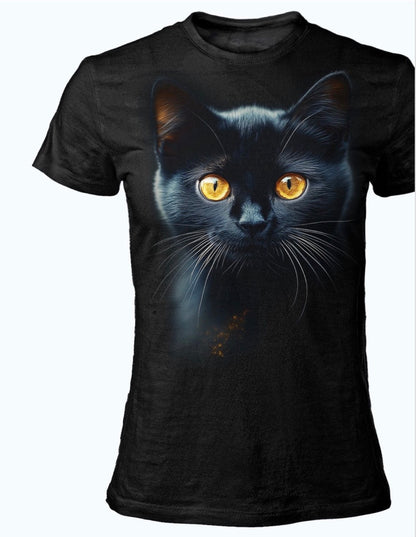 T-shirt viso GATTO NERO
