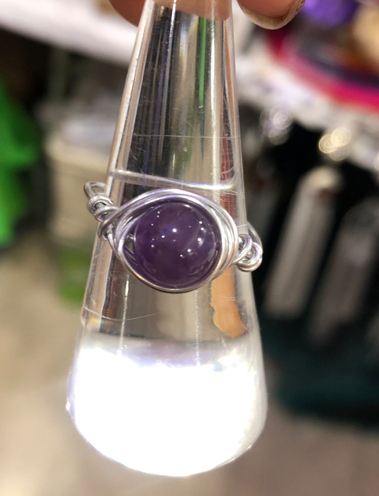 Anello Fatato Ametista in alluminio