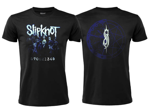 Slipknot t-shirt musica azzurra