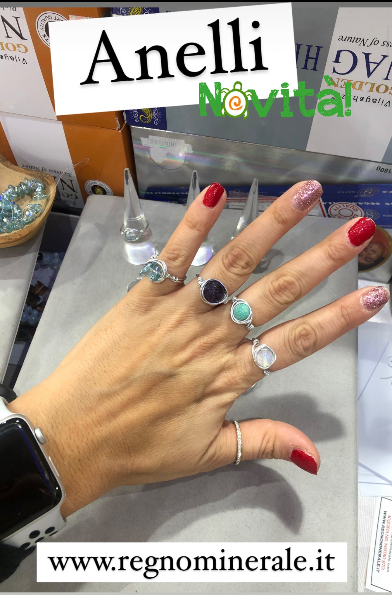 Anello Fatato Ametista in alluminio