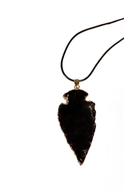 Collana Ossidiana Nera - Punta di freccia