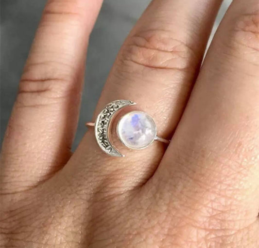 Anello con la Luna regolabile