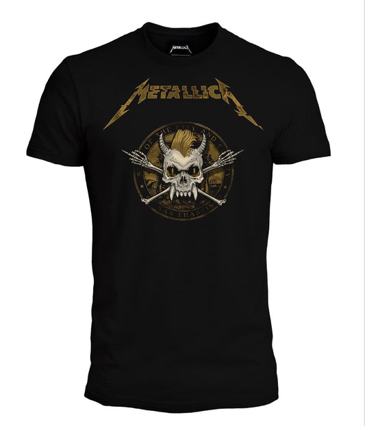 T-shirt Metallica oro - teschio