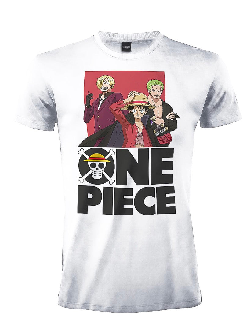 T-shirt One Piece IL TRIO: Luffy-Zoro-Sanji