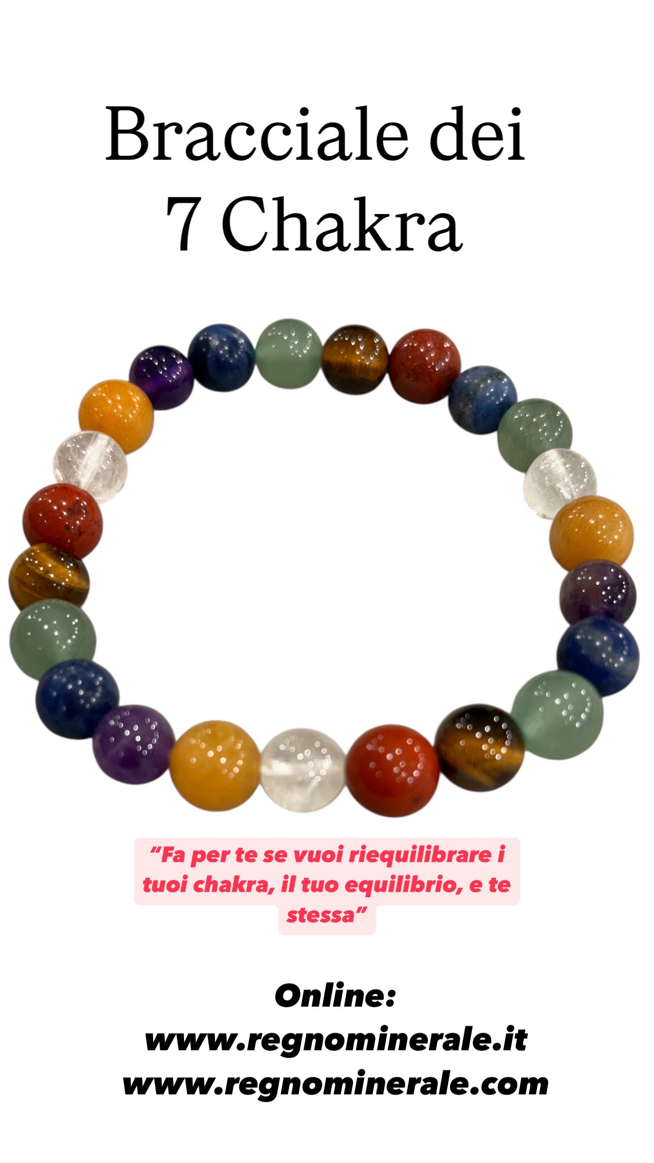 7 Chakra Bracciale 8mm