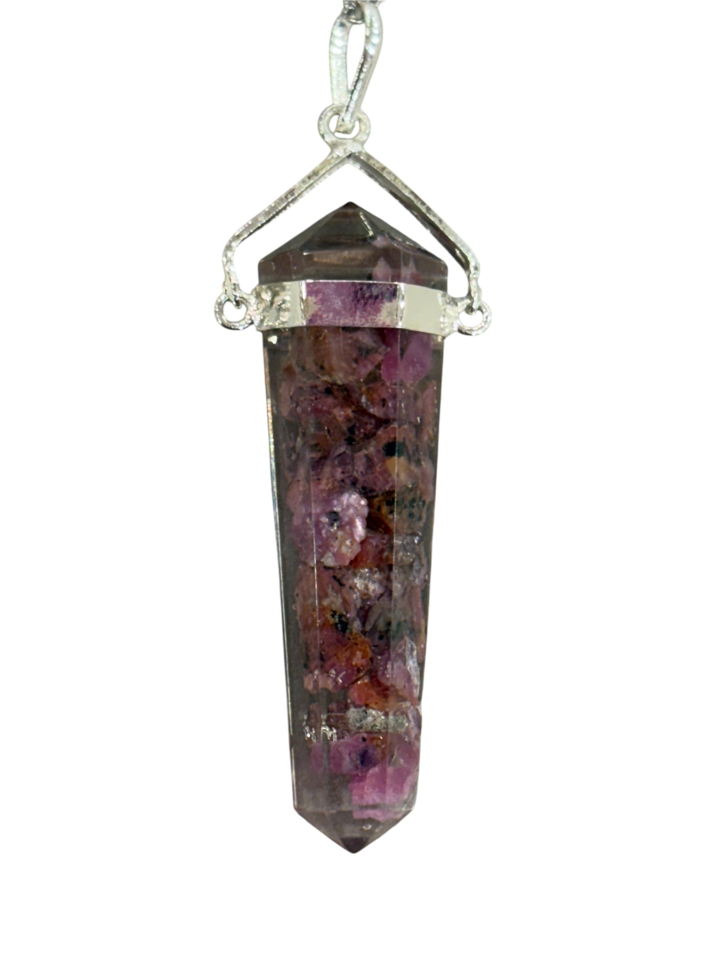 Collana Orgonite di Rubino a punta
