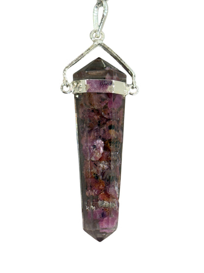 Collana Orgonite di Rubino a punta
