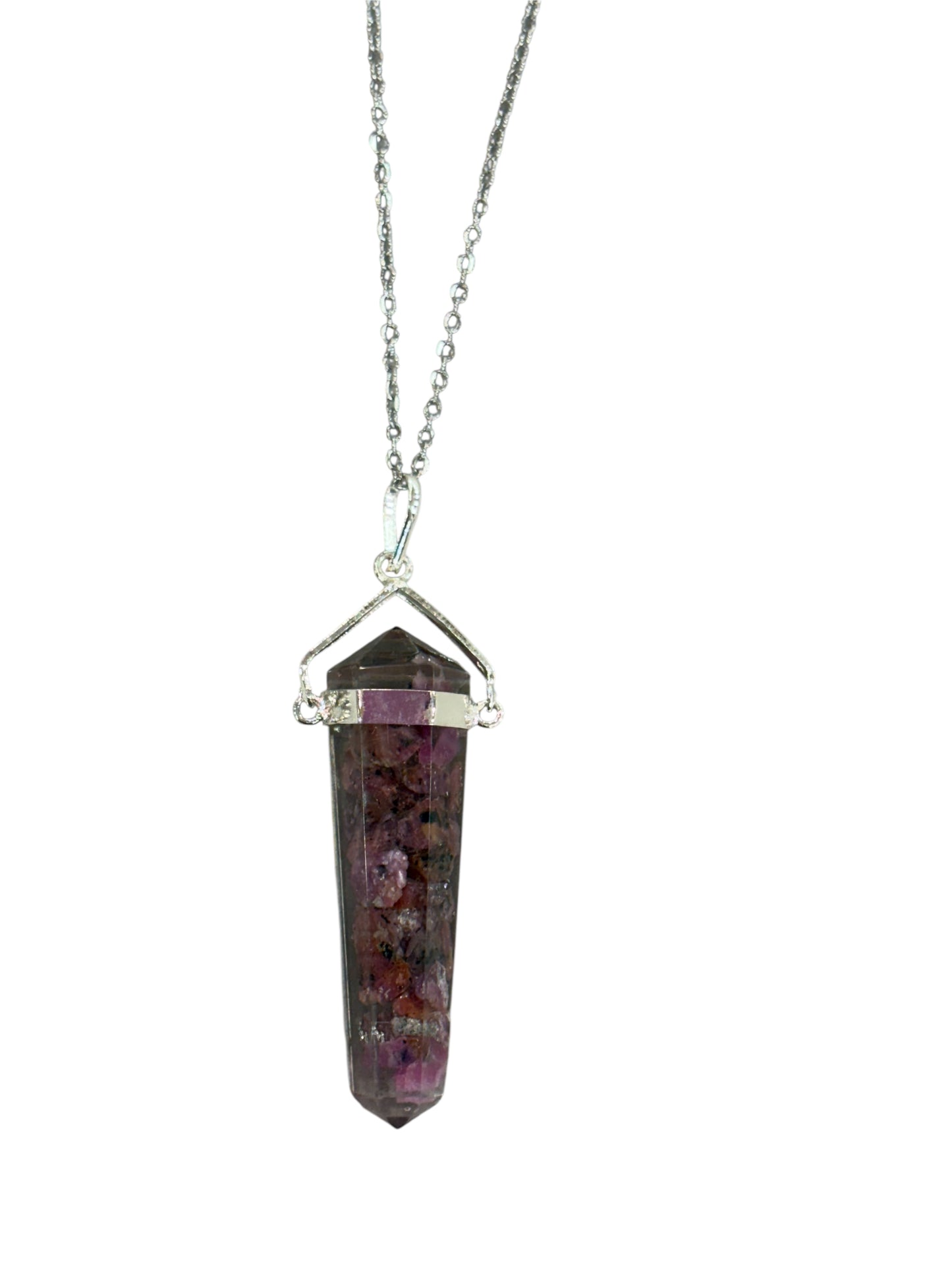 Collana Orgonite di Rubino a punta