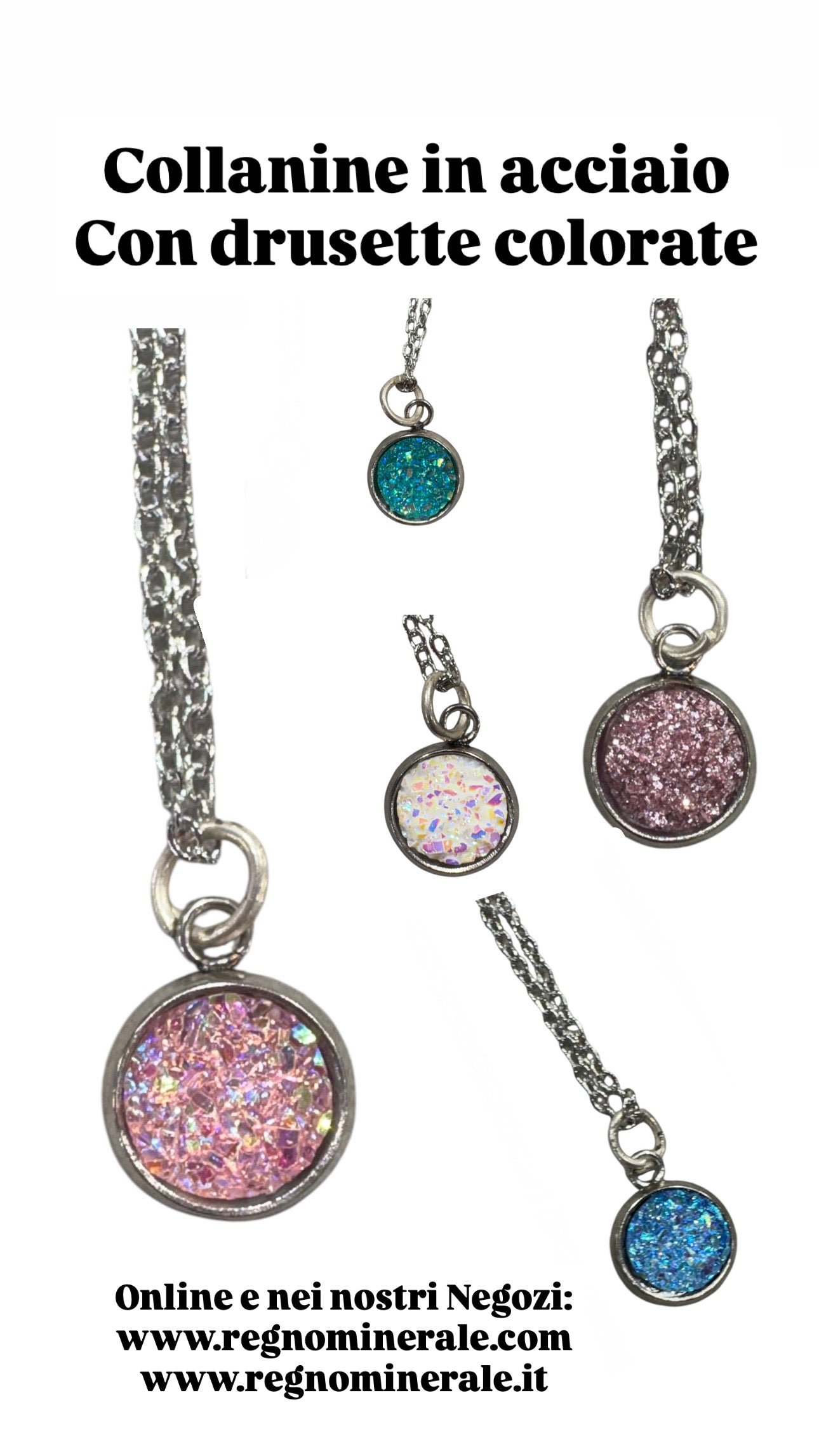 Collana drusette colorate