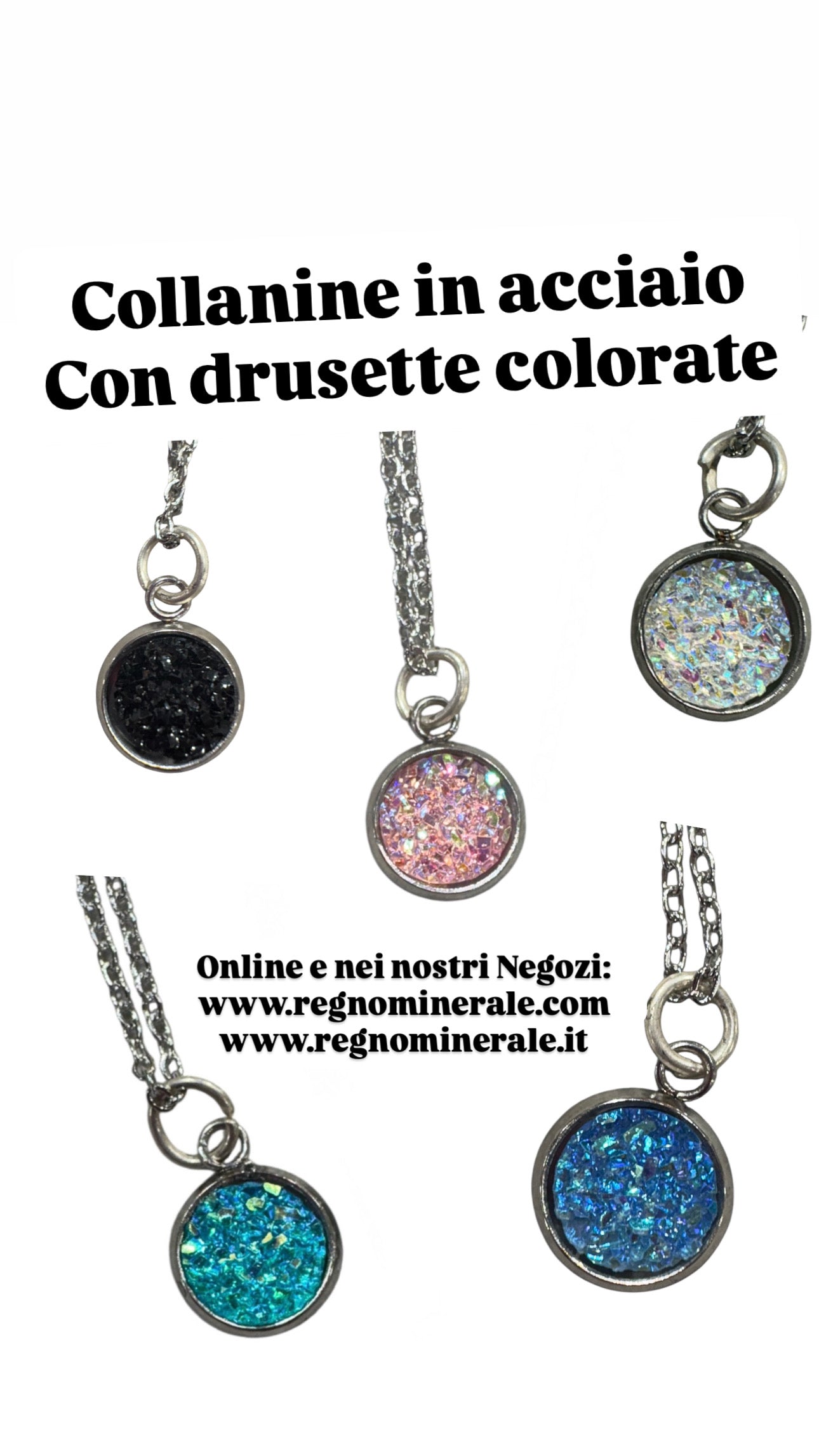 Collana drusette colorate