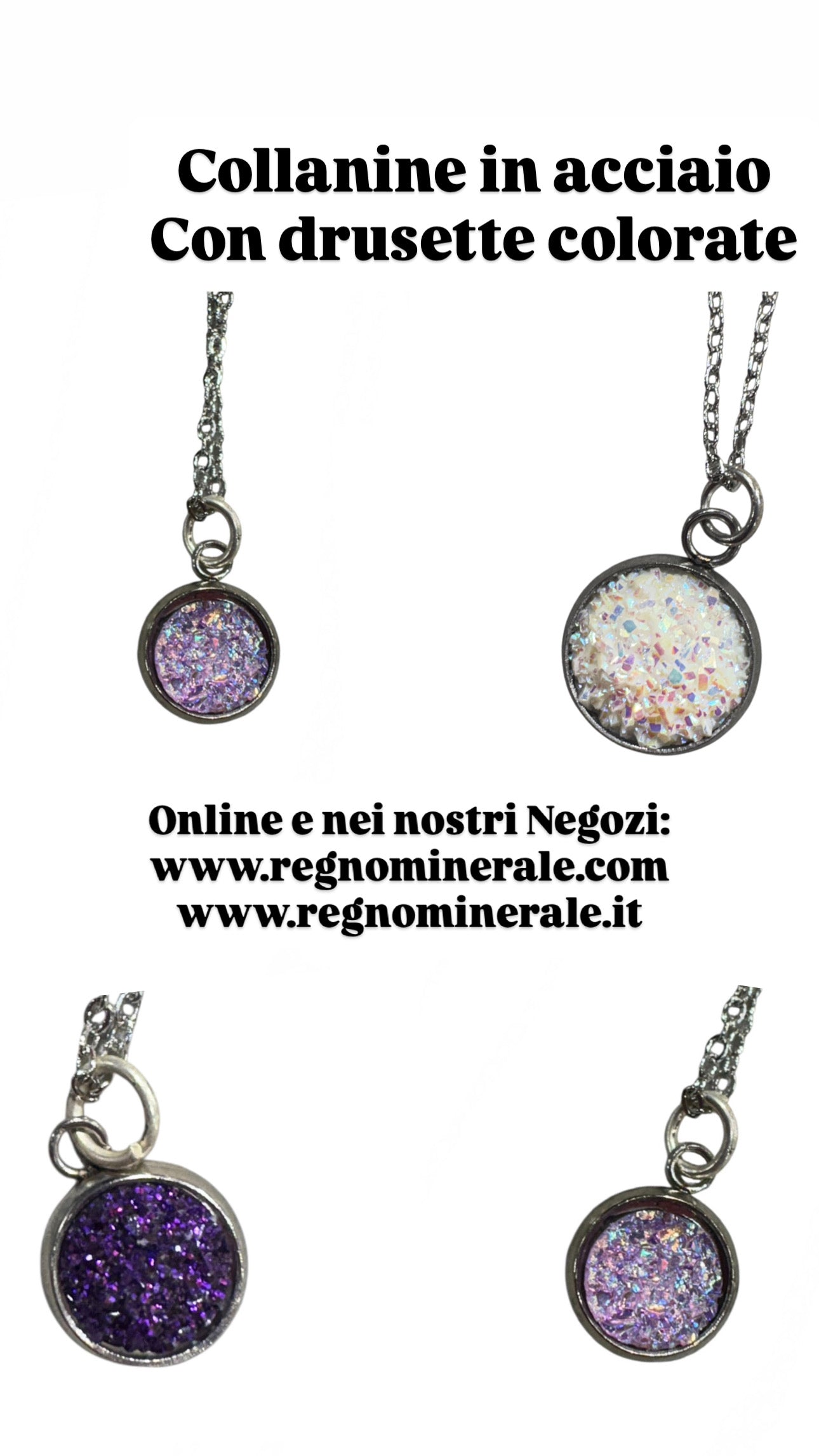 Collana drusette colorate