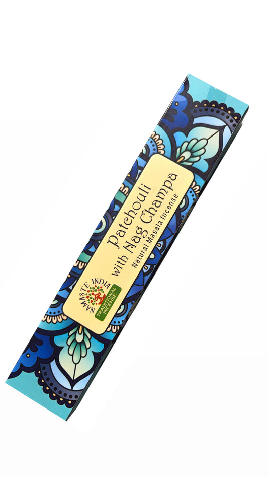 Incenso Patchouli
with Nag Champa *Namaste India* ￼