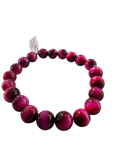 Bracciale OCCHIO DI TIGRE  colorato Fucsia