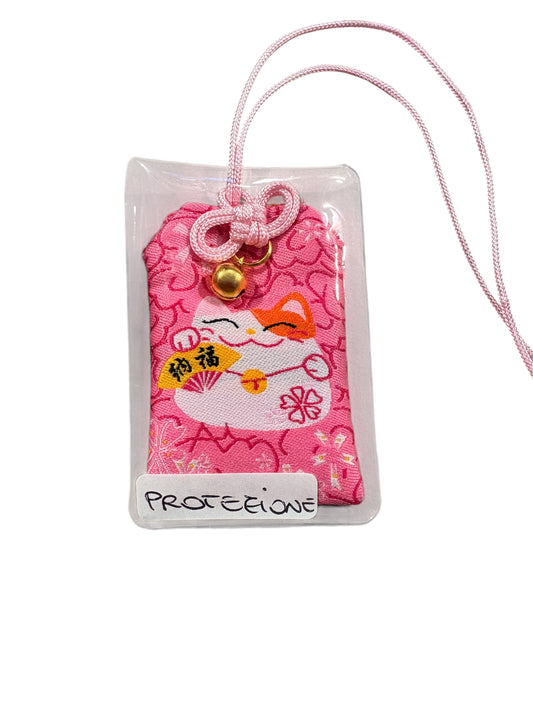 Omamori rosa Maneki Neko  “PROTEZIONE”