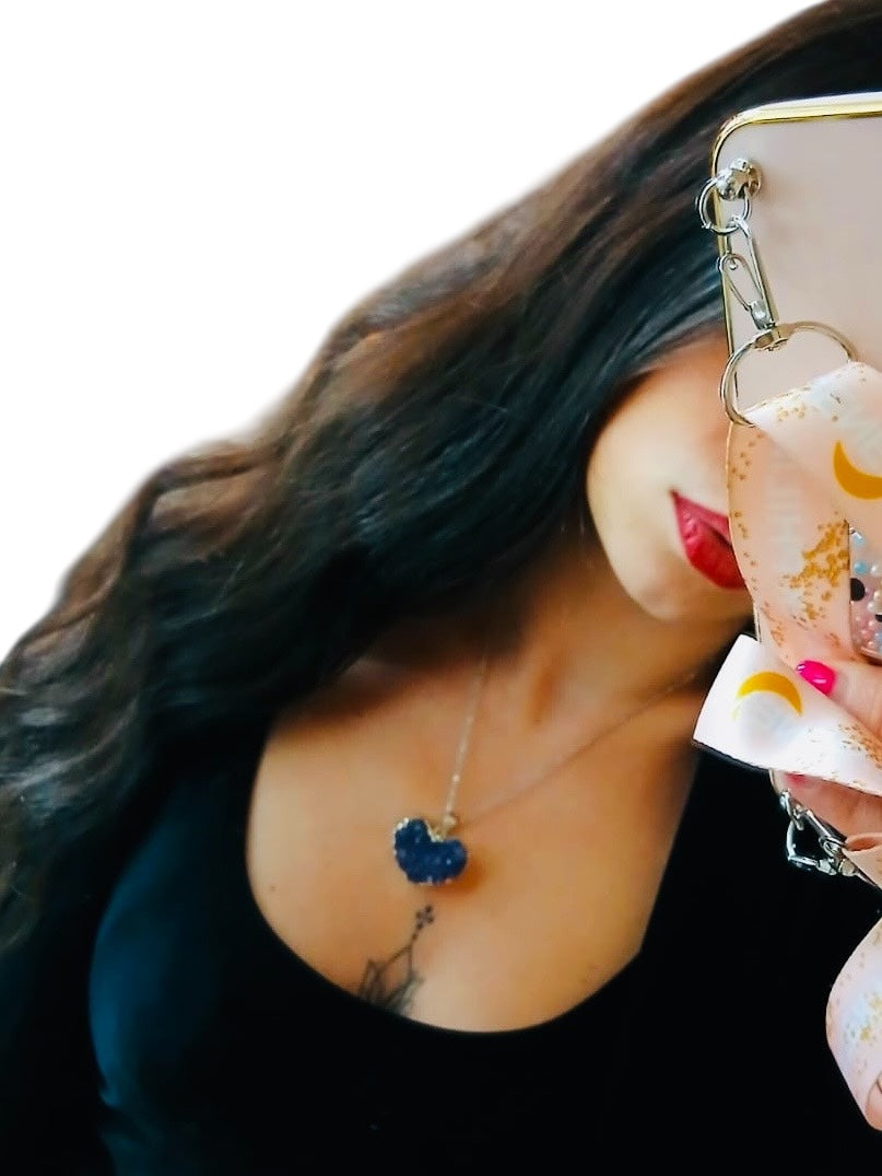 Collana Cuore drusa di Ametista