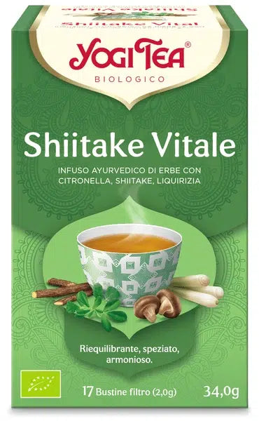 YOGI TEA Shiitake Vitale (INFUSO AYURVEDICO DI ERBE CON CITRONELLA, SHIITAKE, LIQUIRIZIA)