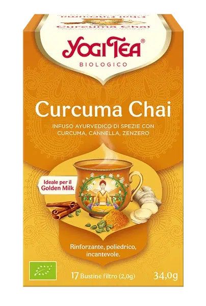 YOGI TEA Curcuma Chai (INFUSO AYURVEDICO DI SPEZIE CON CURCUMA, CANNELLA, ZENZERO)