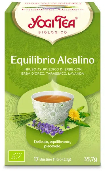 YOGI TEA Equilibrio Alcalino (INFUSO AYURVEDICO DI ERBE CON
ERBA D'ORZO, TARASSACO, LAVANDA)