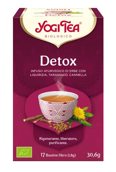 YOGI TEA Detox (INFUSO AYURVEDICO DI ERBE CON
LIQUIRIZIA, TARASSACO, CANNELLA)